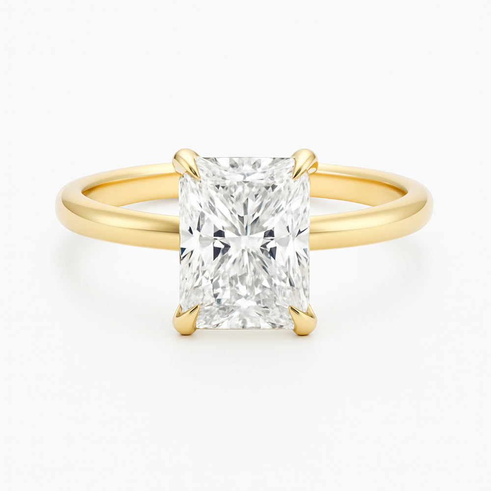 The Ava Ring - Radiant Moissanite
