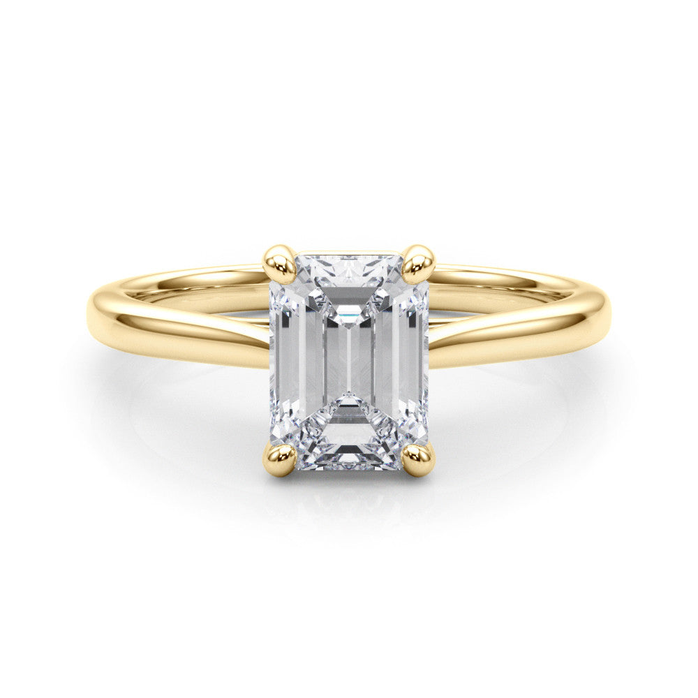 The Ava Ring Cathedral - Emerald Cut