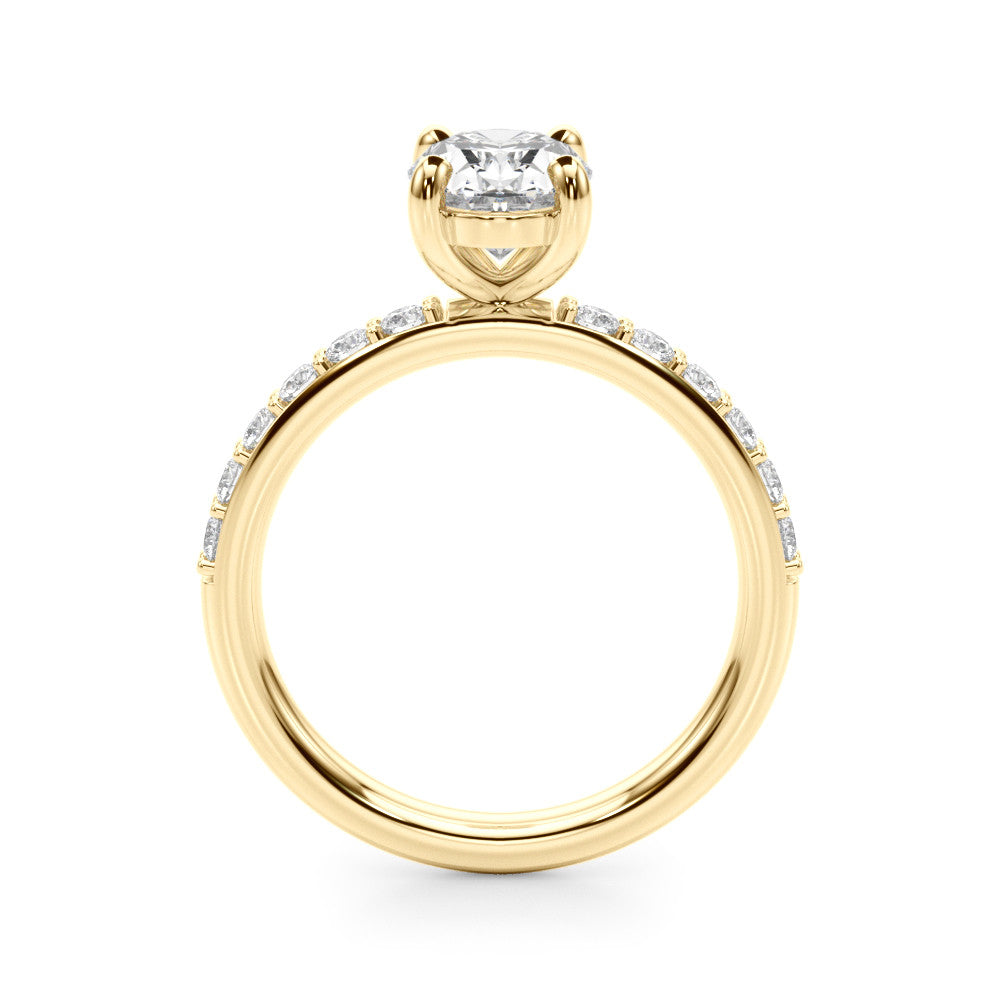 The Ava Ring / Oval half pave - Image 3