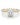 The Ava Ring / Oval half pave