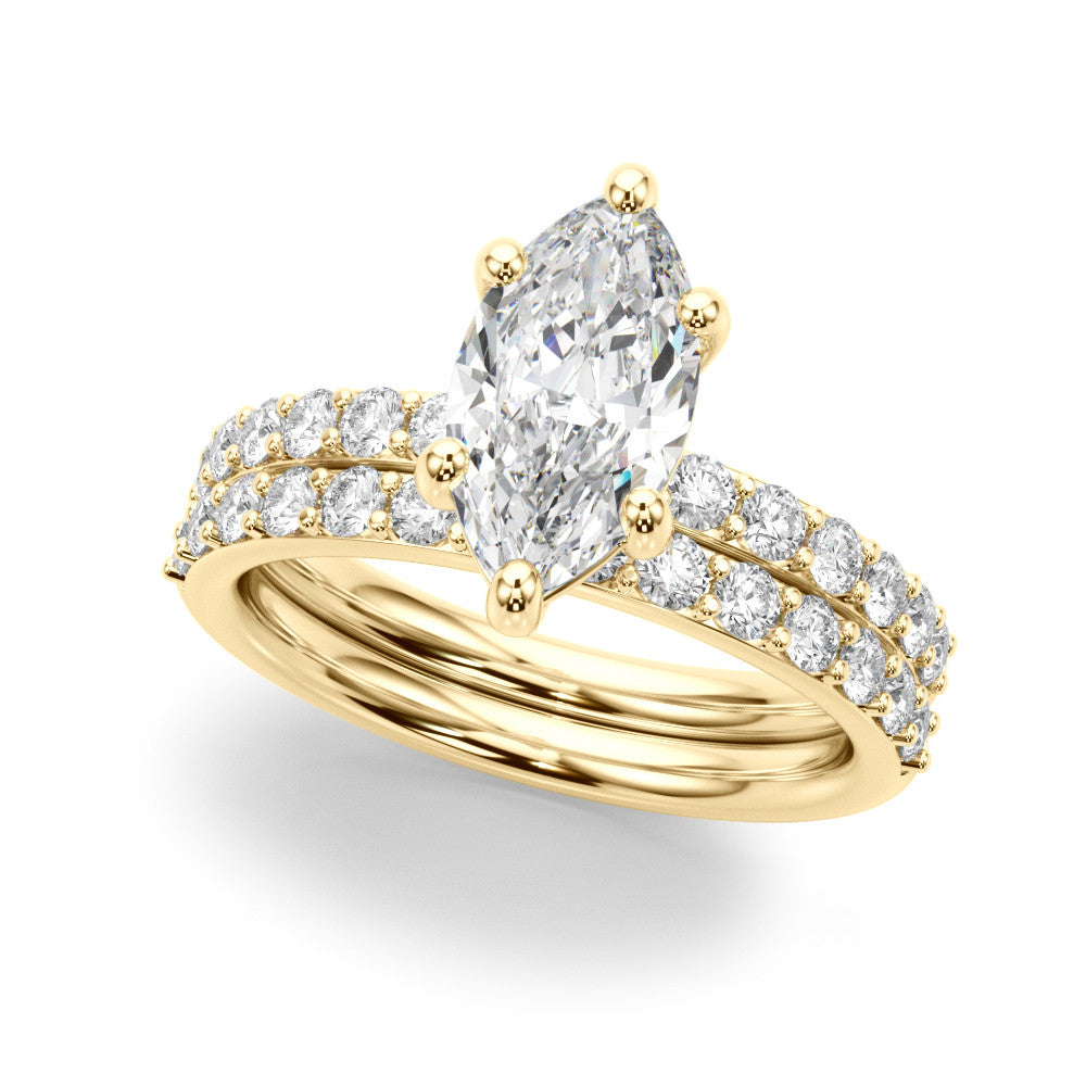 The Ava ring - Marquise half pave - Image 4