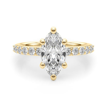 The Ava ring - Marquise half pave