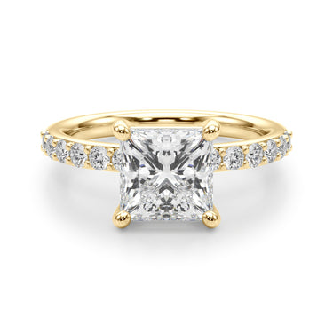 The Ava ring - Princess half pave