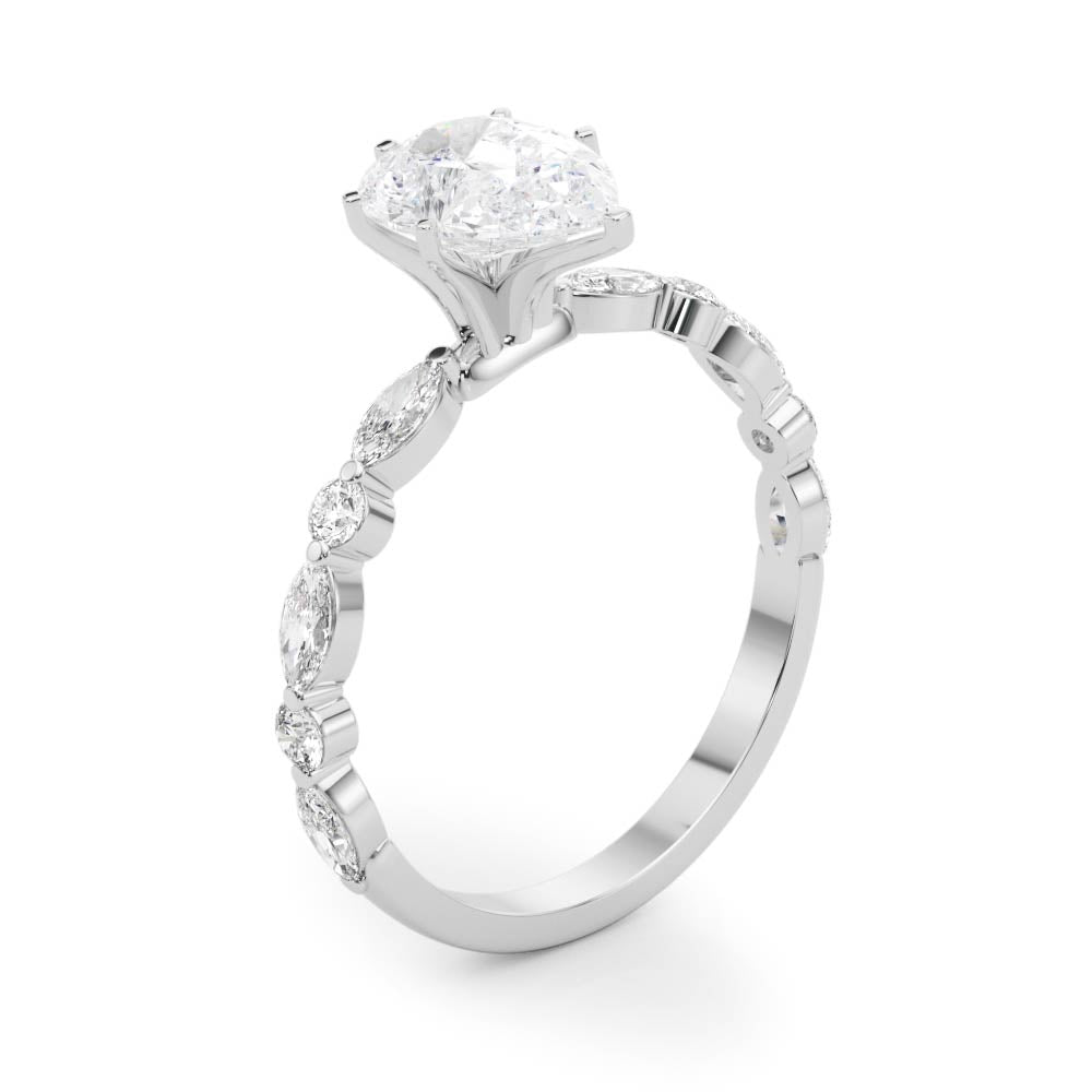 The Lena ring - Pear - Image 5
