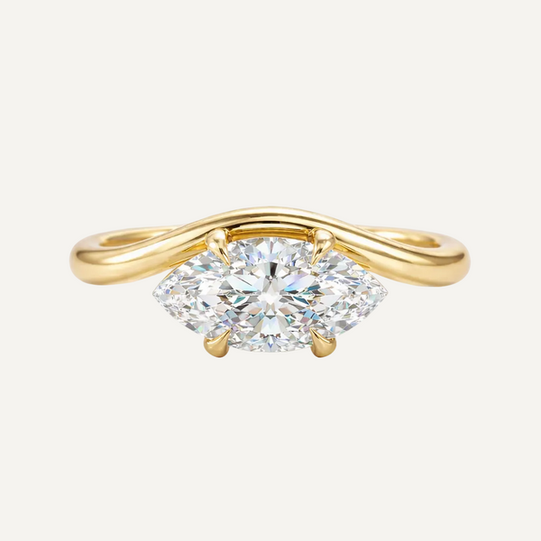 The Georgia Ring - Marquise Cut Moissanite