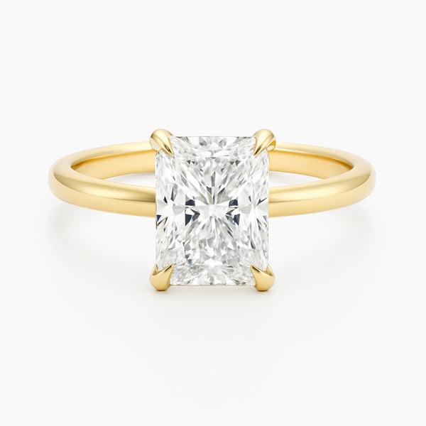 The Ava Ring - Radiant Moissanite