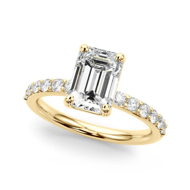 The Ava Ring - Emerald Half Pave - Image 2