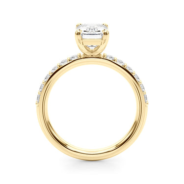 The Ava Ring - Emerald Half Pave - Image 3
