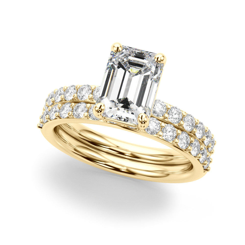 The Ava Ring - Emerald Half Pave - Image 4