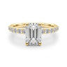 The Ava Ring - Emerald Half Pave