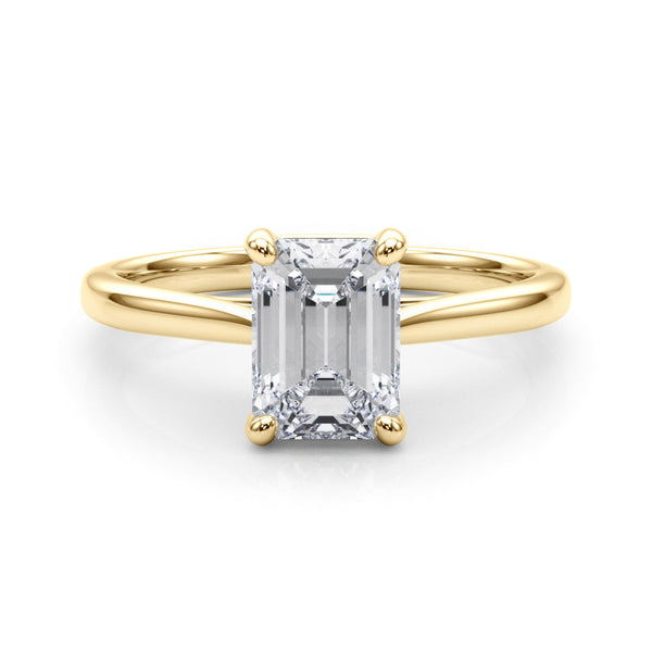 The Ava Ring Cathedral - Emerald Cut