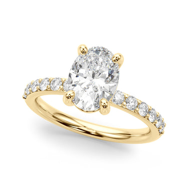The Ava Ring / Oval half pave - Image 2