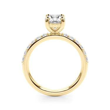 The Ava Ring / Oval half pave - Image 3