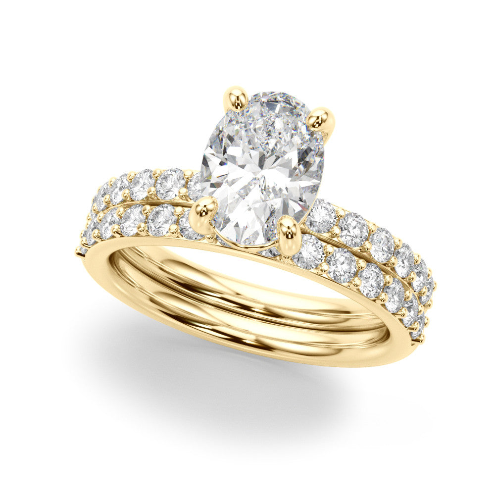 The Ava Ring / Oval half pave - Image 4