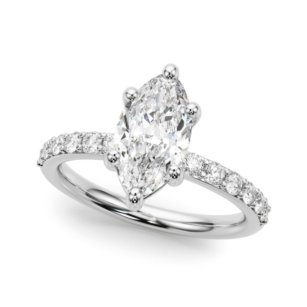 The Ava ring - Marquise half pave - Image 5