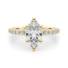 The Ava ring - Marquise half pave