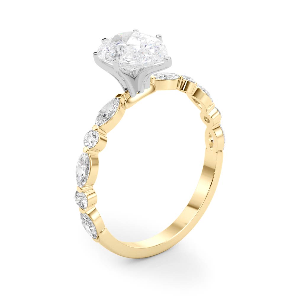 The Lena ring - Pear - Image 3