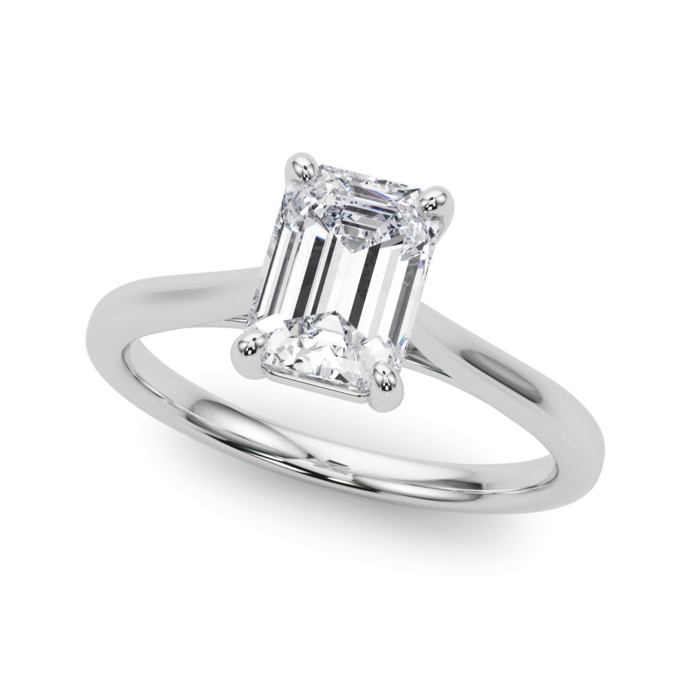 The Ava Ring Cathedral - Emerald Cut - Image 5