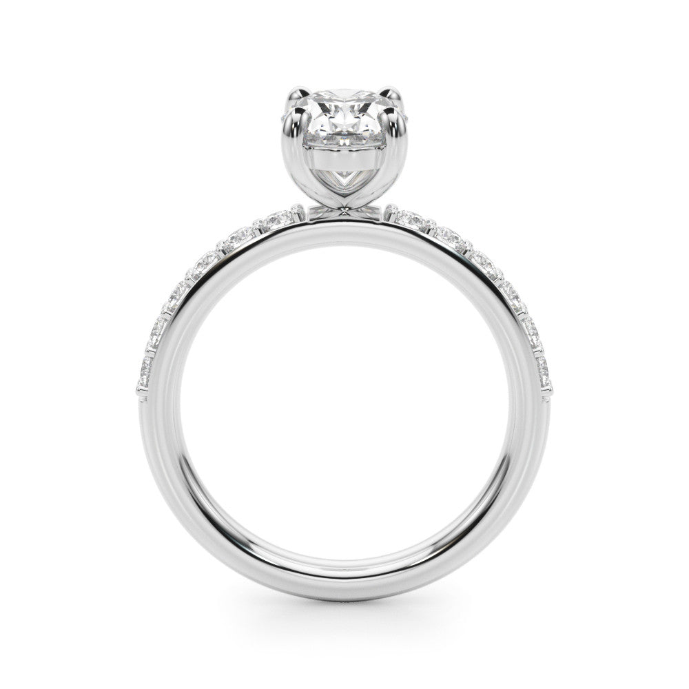 The Ava Ring / Oval half pave - Image 6